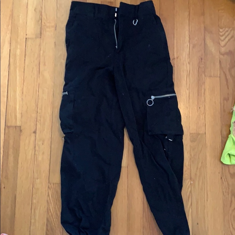 Black cargo pants